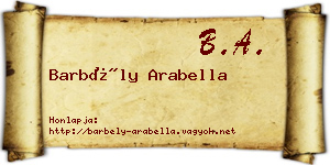 Barbély Arabella névjegykártya